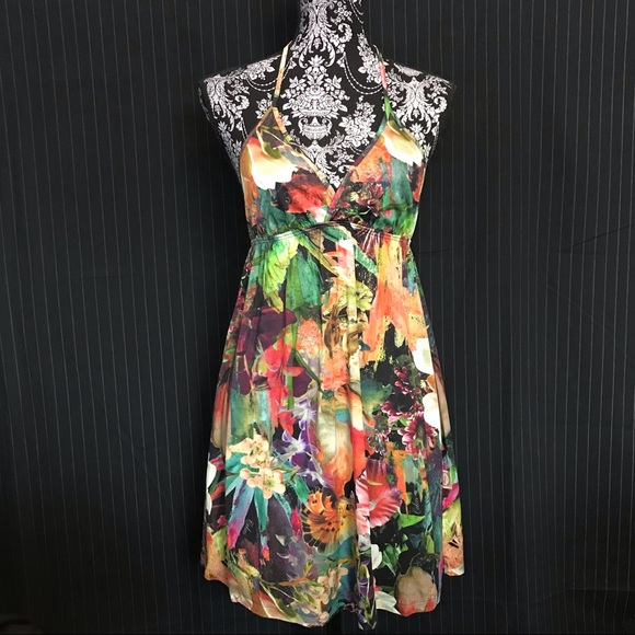 NWOT Colcci Brazilian Designer Tropical Floral Sundress Size Small - Picture 16 of 17